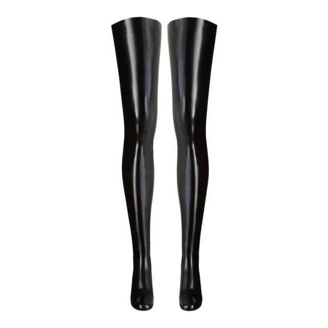 Latex strømper sorte-XS
