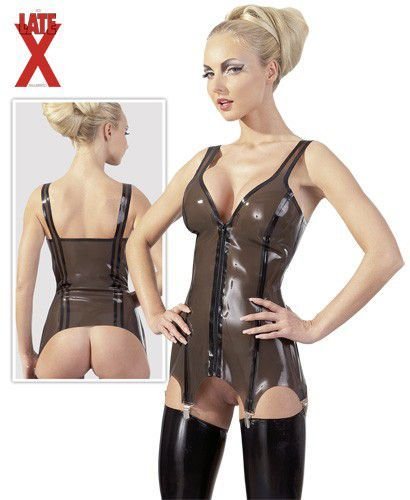 Latex corsage smoke-XXL