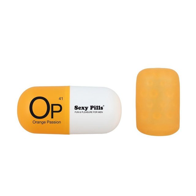 Sexy Pills  -  Frækt Legetøj Til Mænd - Orange